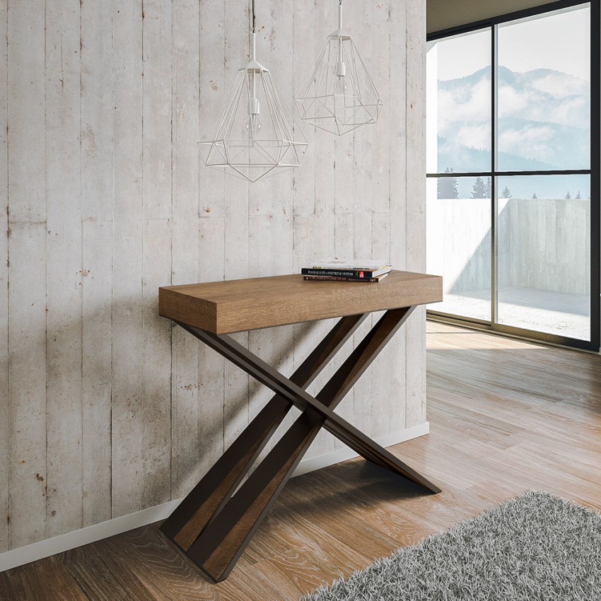 Extendable console table Diago Small walnut 90x40-196cm Itamoby — 2