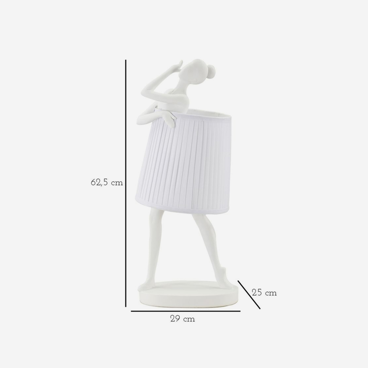 Ballet decorative table lamp with dancer sculpture and shade — 3
