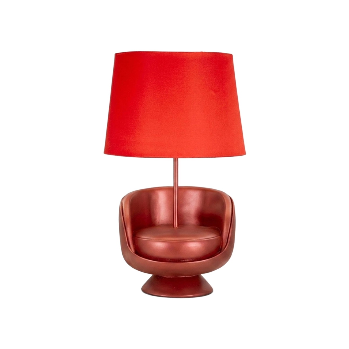 Midcentury Rossa Designer Bedside Table Lamp with Shade — 4