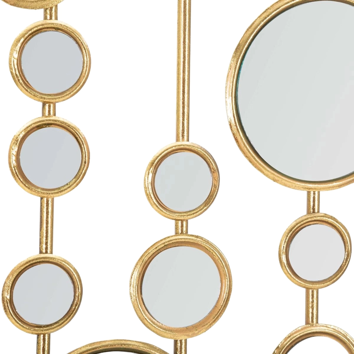 Gloss Gold Geometric Wall Decor Panel with Mirrors Mauro Ferretti — 3