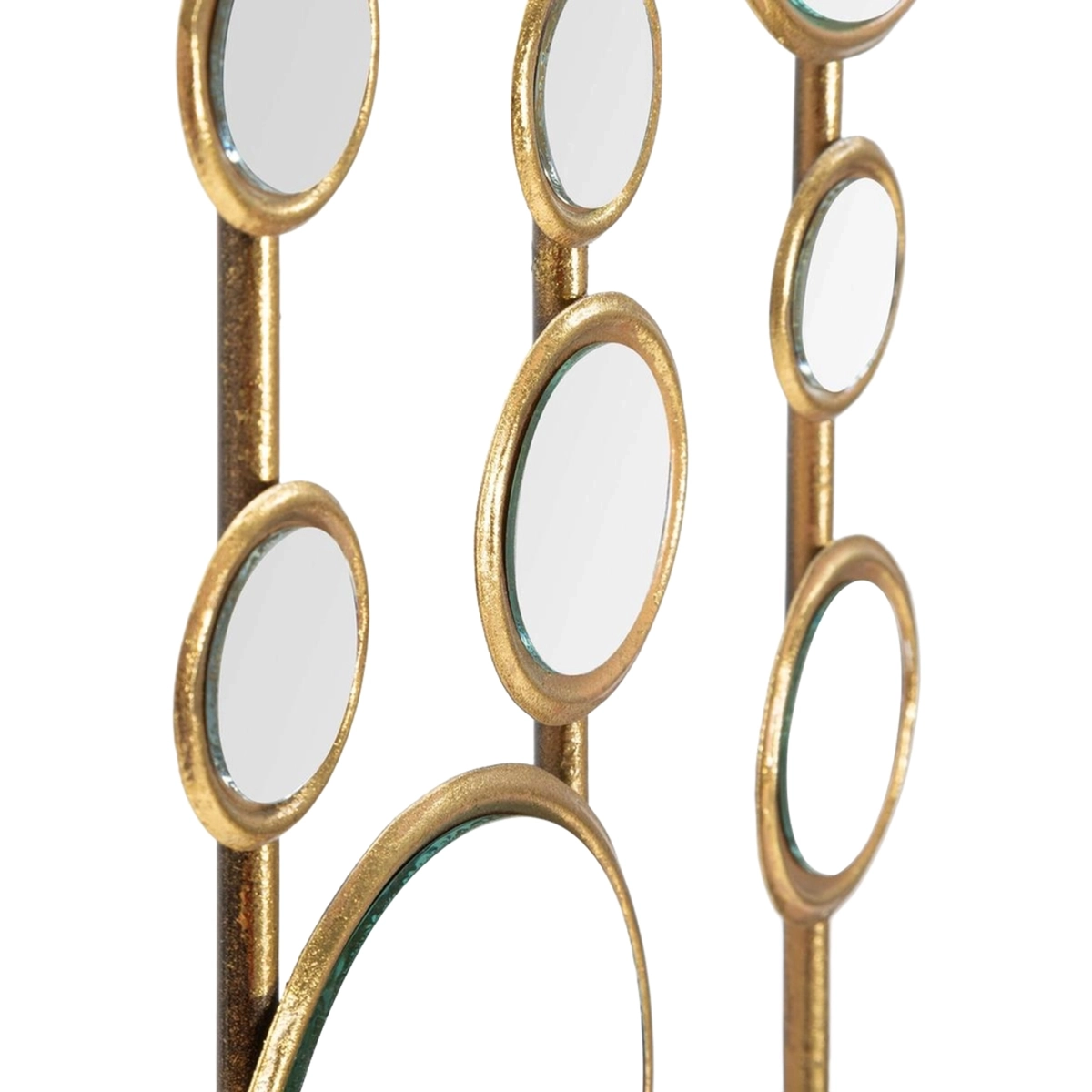 Gloss Gold Geometric Wall Decor Panel with Mirrors Mauro Ferretti — 5