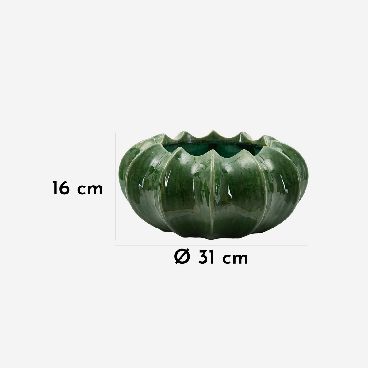 Decorative Planter Pot in Ceramica 31 cm Cactus 16 Mauro Ferretti — 3