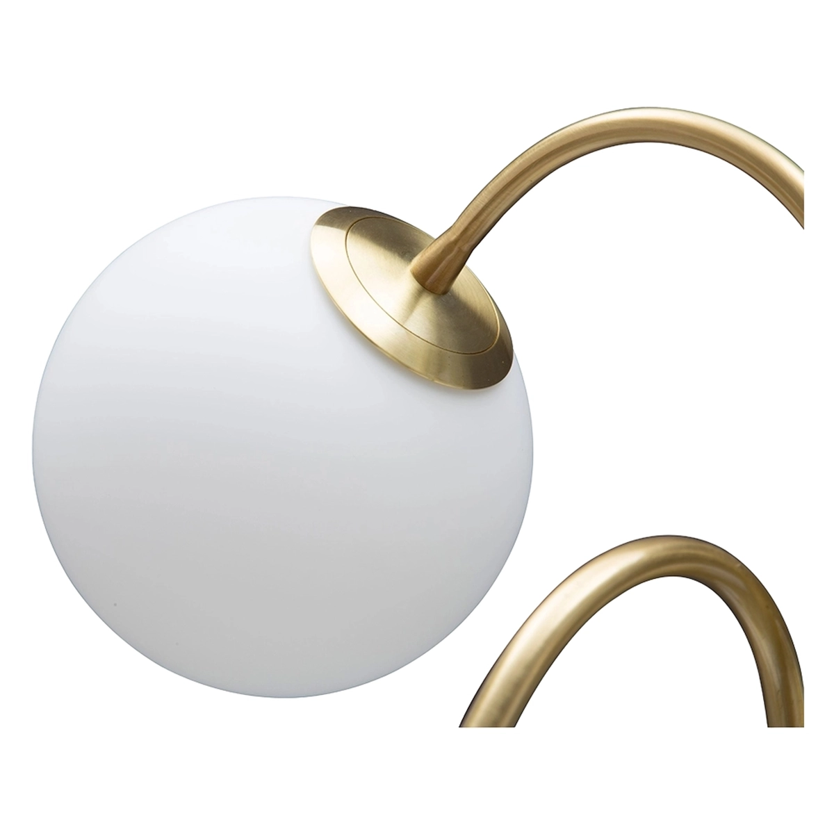 Glamy 4T Gold Metal Table Lamp with Opaque Glass Globes — 4