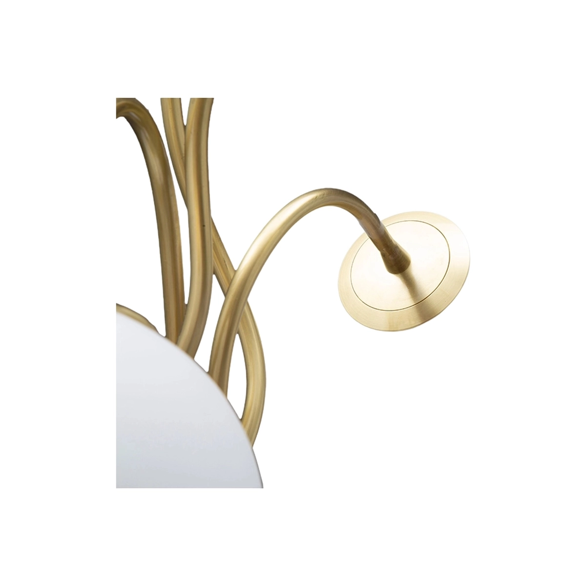 Glamy 4T Gold Metal Table Lamp with Opaque Glass Globes — 3