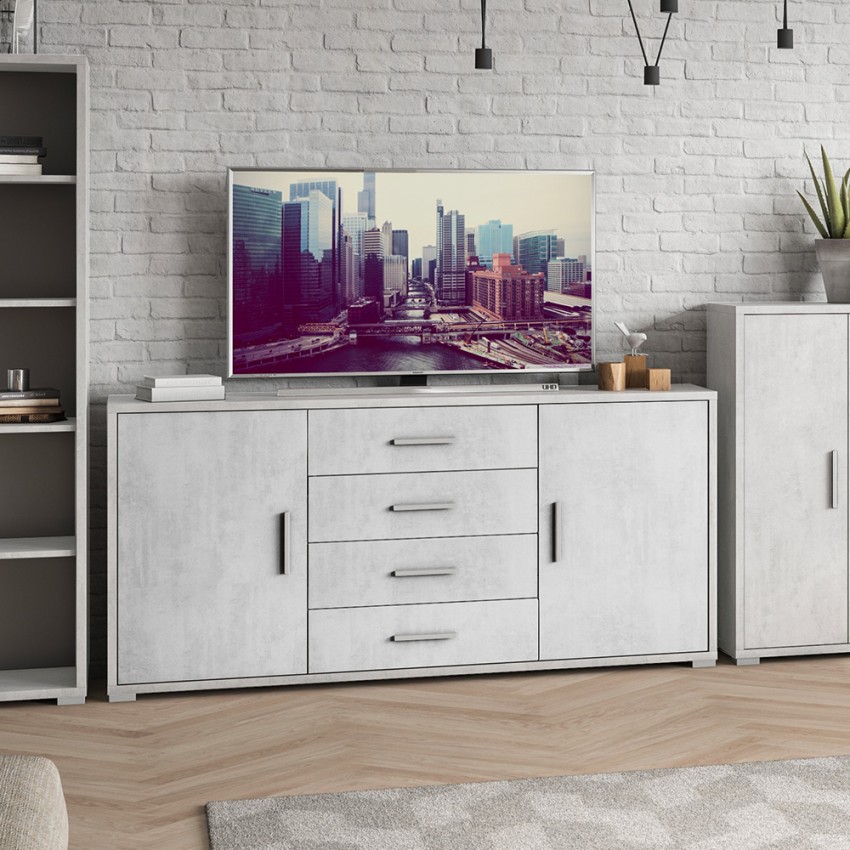 Modern Sideboard with 2 Doors and 4 Drawers Cleore Sarmog Db804k — 5
