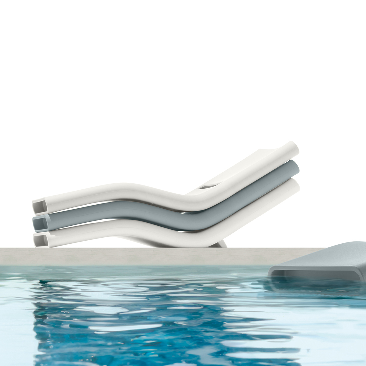 Modern Design Garden Sun Lounger in Polietilene Esse LYXO — 4
