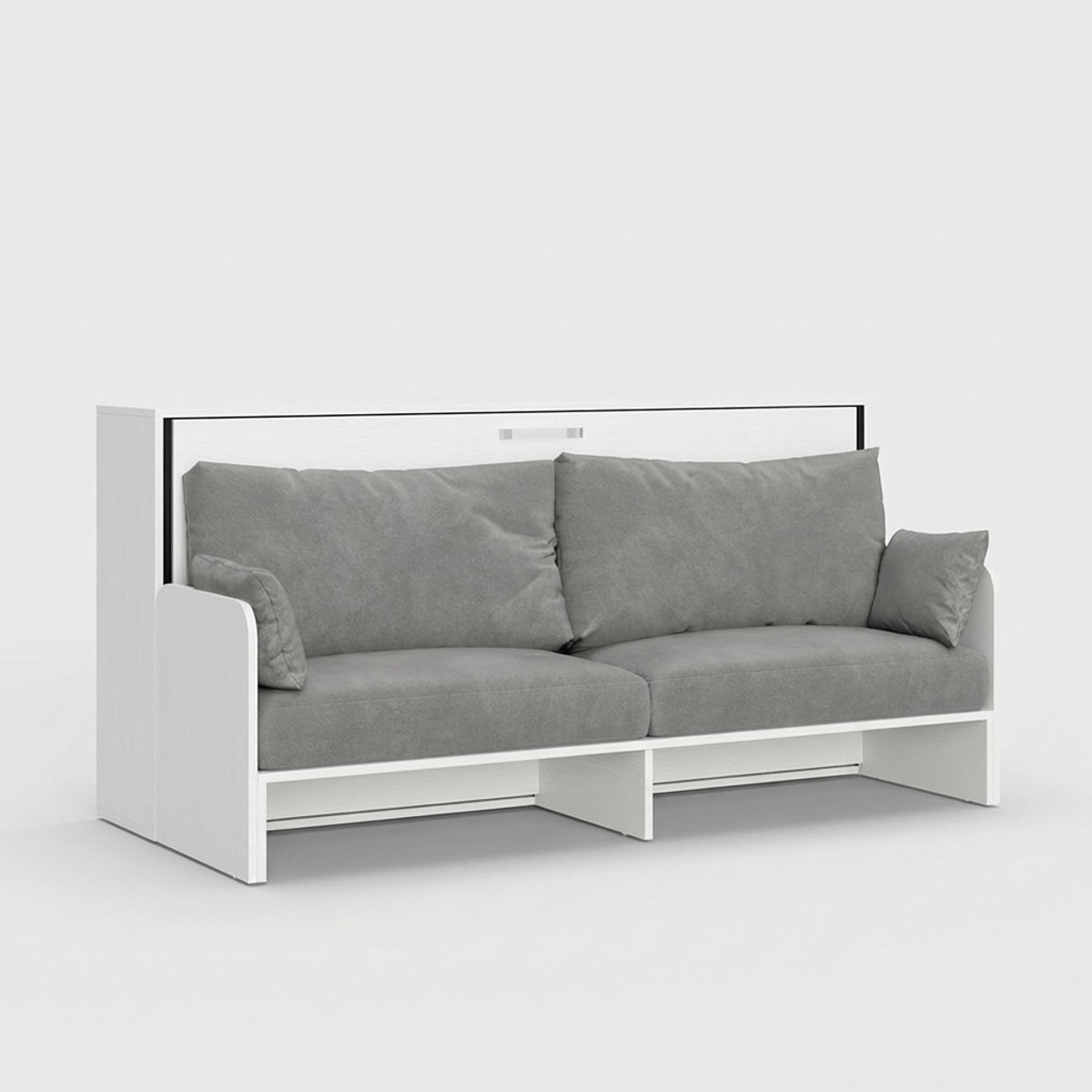 Foldaway Single Bed with Sofa Ash White Kando Sofà MBF Itamoby — 3