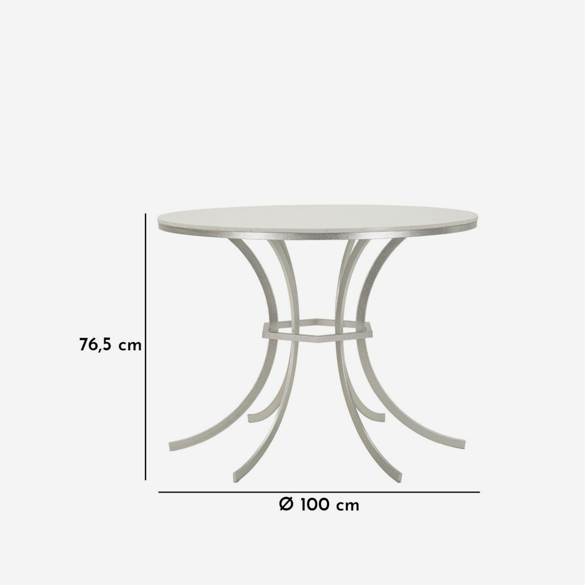 Round marble effect dining table 100 cm Istanbul Mauro Ferretti — 5