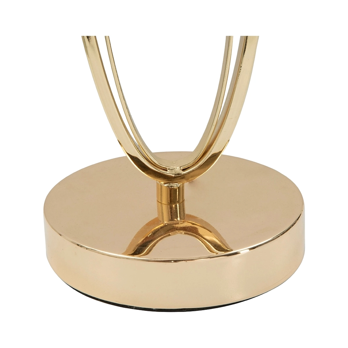 Flush M Table Lamp by Mauro Ferretti Gold Metal and Beige Shade — 4