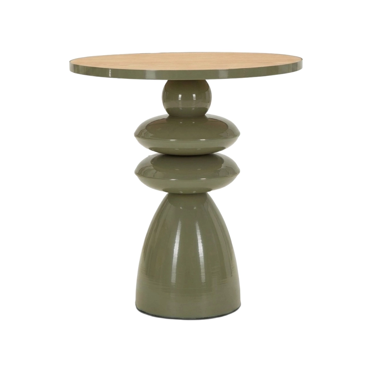 Seoul Emerald Round Coffee Table in Metal and MDF 49cm — 1