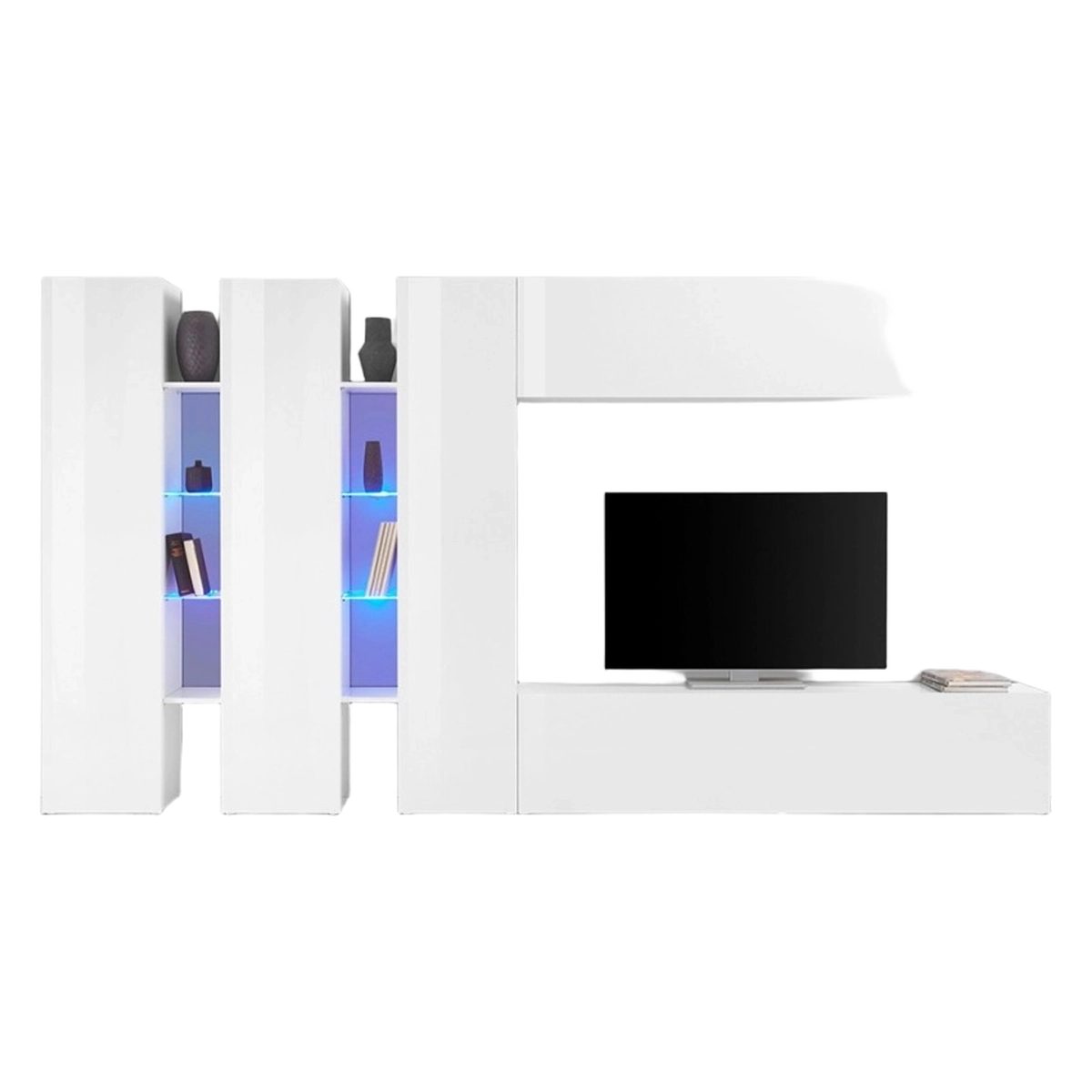 Joy Trio modern wall unit with TV stand, wall cabinet and 3 tall units — 6