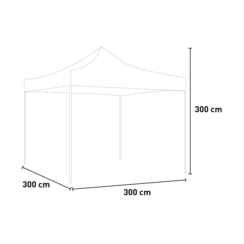 Pop-Up Gazebo 3x3 Waterproof PVC Folding Canopy Versa Divina Garden — 11