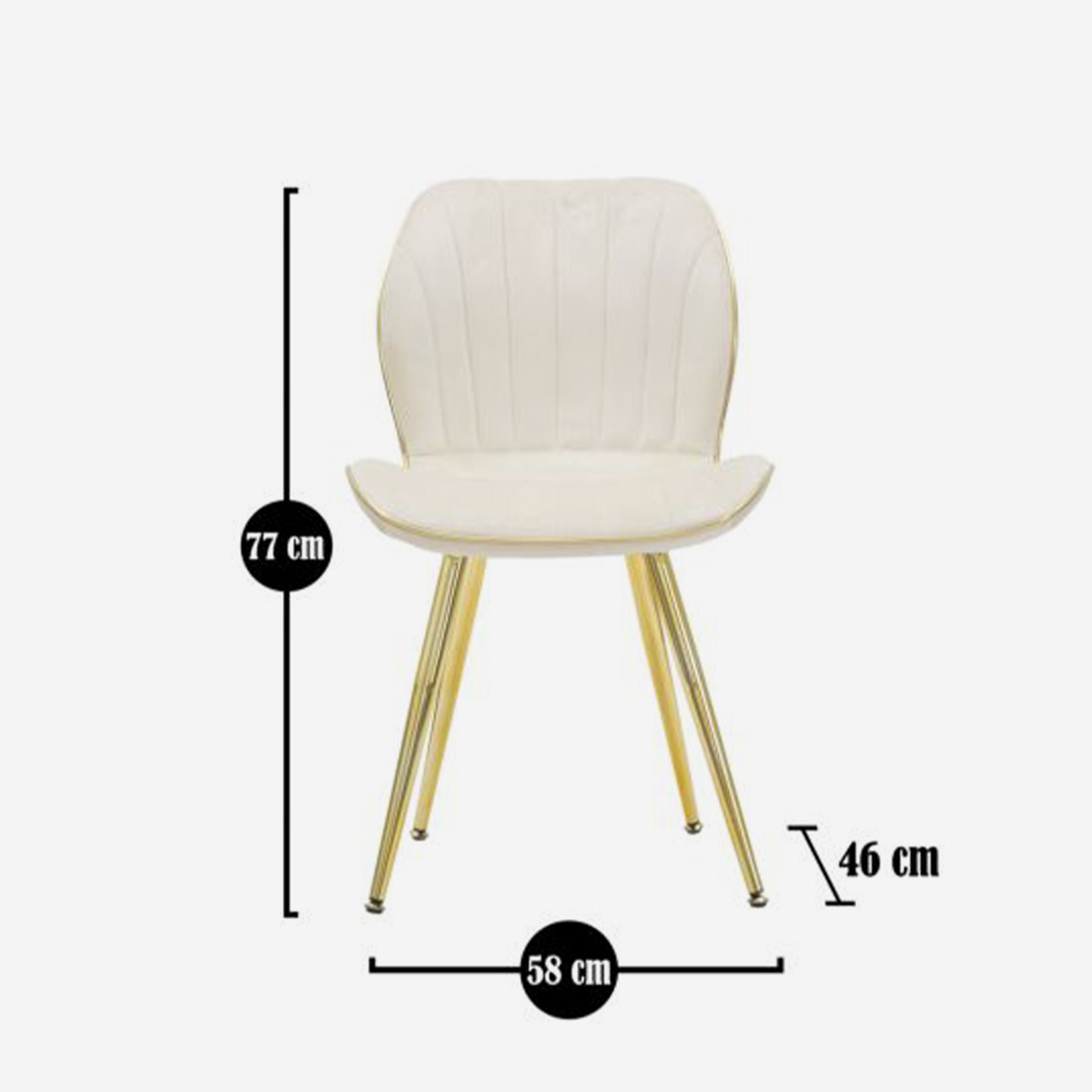 Set of 2 Paris Space upholstered velvet dining chairs — 5