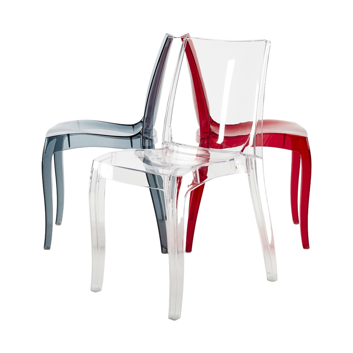 Grand Soleil Cristal Light Stackable Transparent Polycarbonate Chair — 4