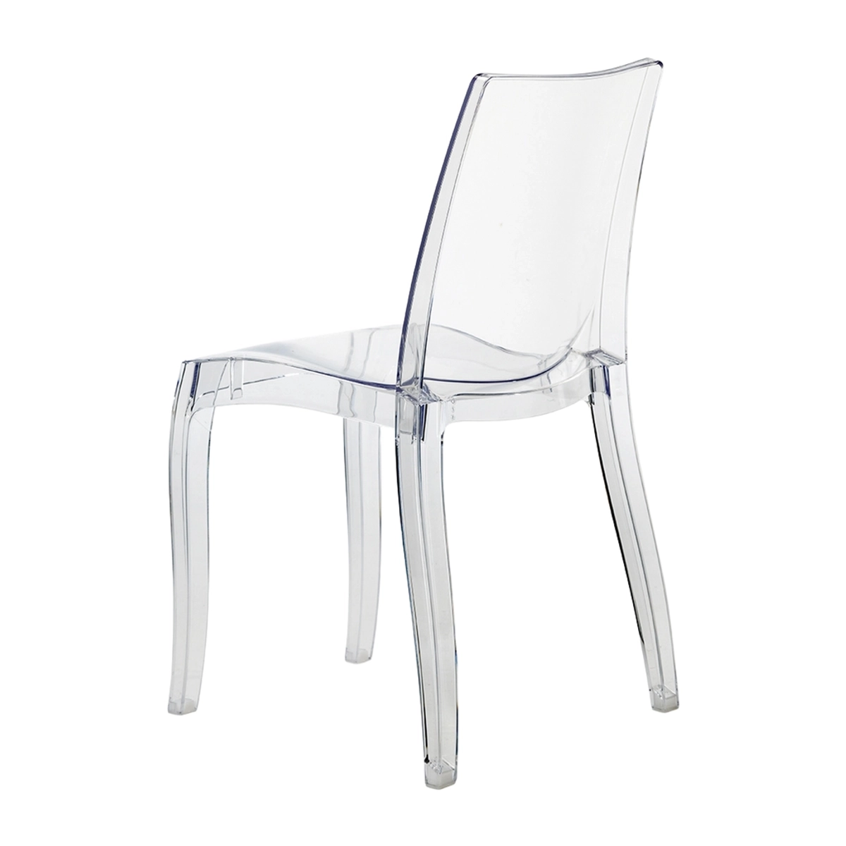 Grand Soleil Cristal Light Stackable Transparent Polycarbonate Chair — 3