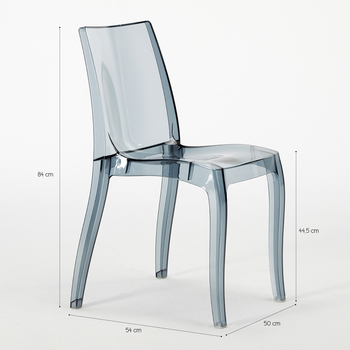 Grand Soleil Cristal Light Stackable Transparent Polycarbonate Chair — 5