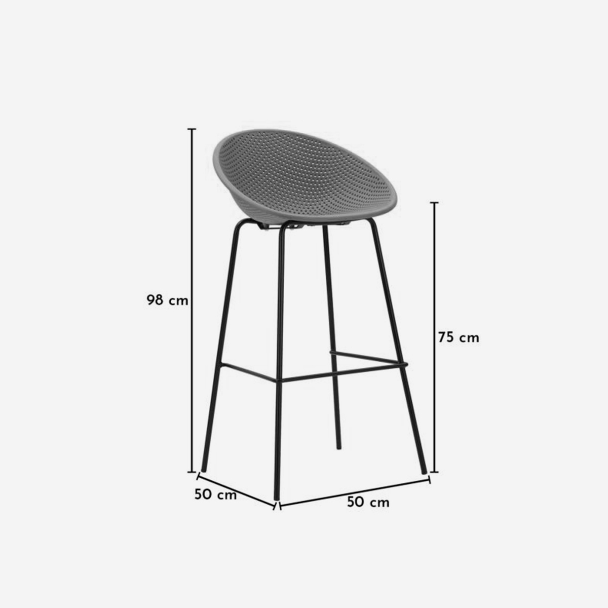 Set of 2 Ibiza Indoor and Outdoor High Bar Stools — 7