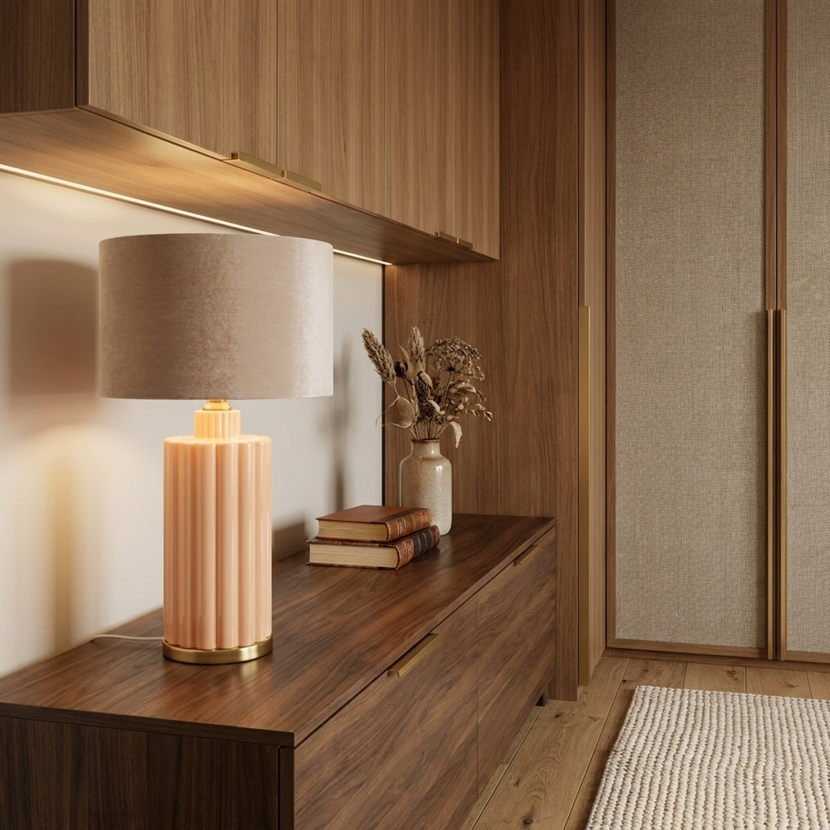 Glass and Fabric Table Lamp Perly D Mauro Ferretti — 2