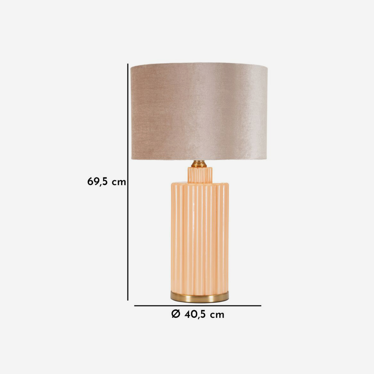 Glass and Fabric Table Lamp Perly D Mauro Ferretti — 3