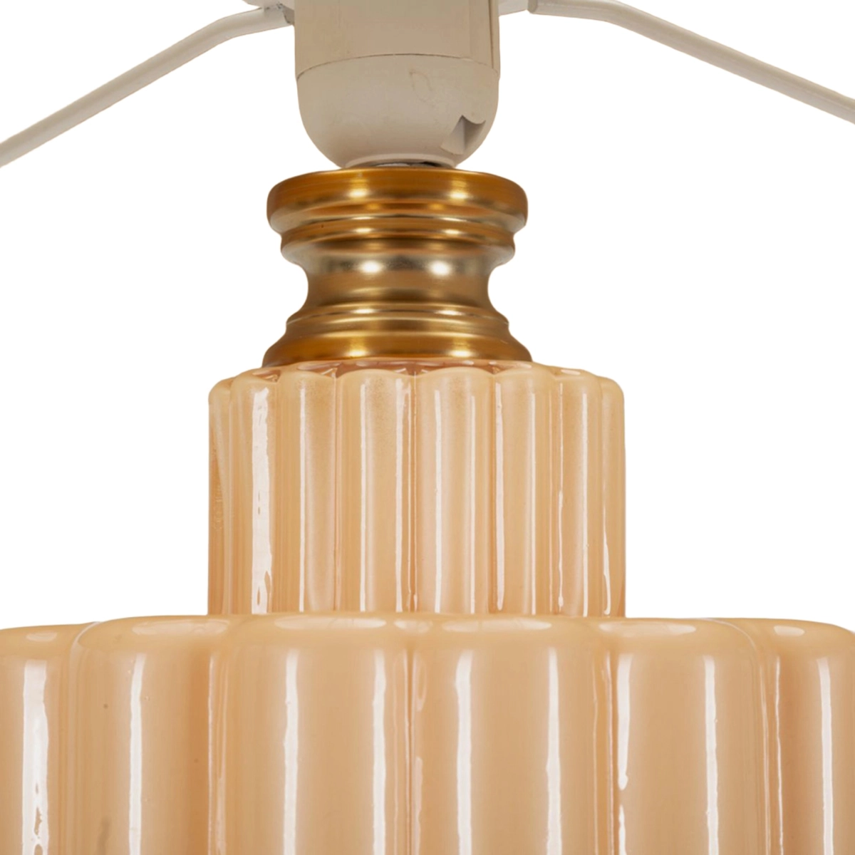 Glass and Fabric Table Lamp Perly D Mauro Ferretti — 6