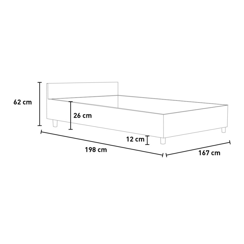 Nuamo Concrete Double Storage Bed 160x190 cm Grey — 4