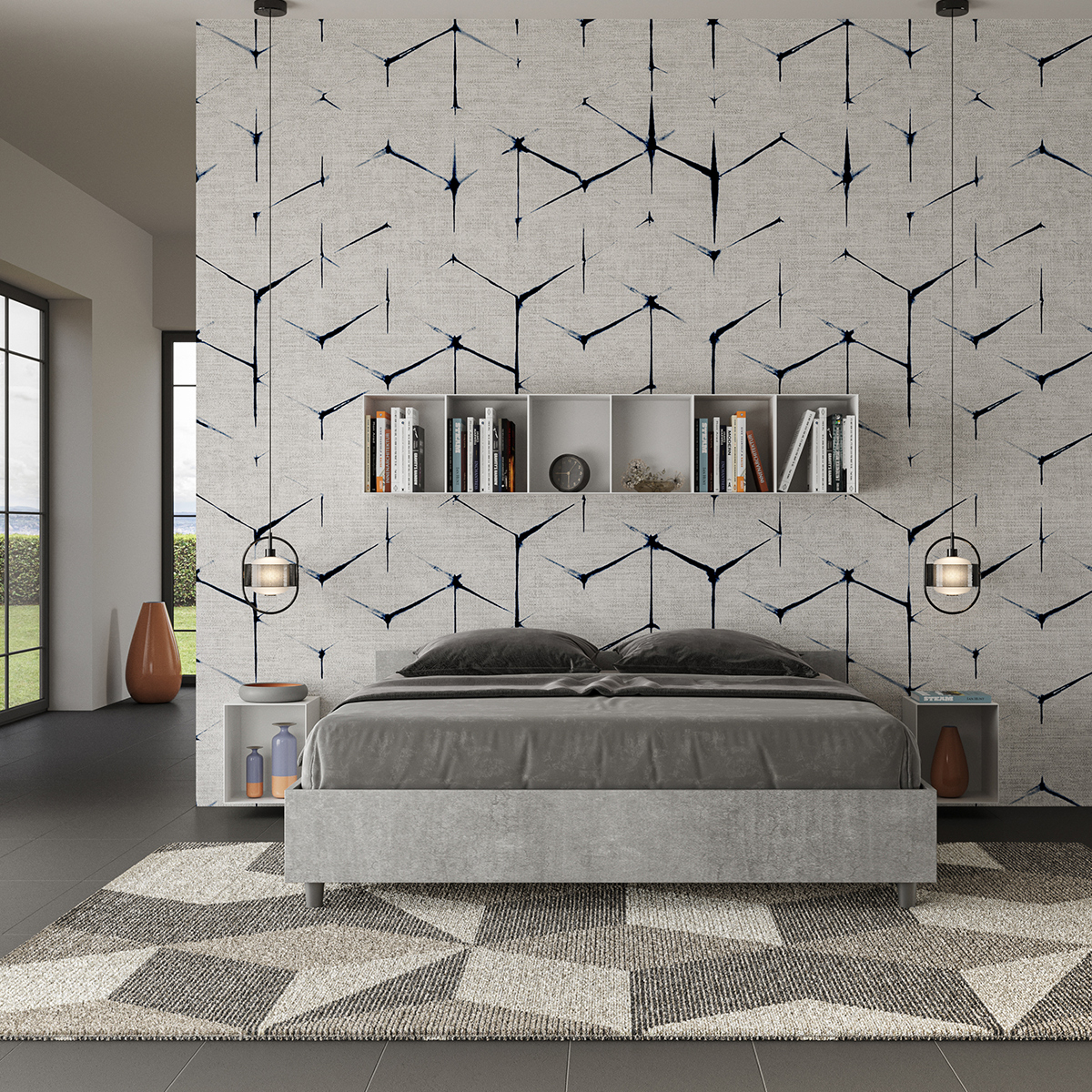Nuamo Concrete Double Storage Bed 160x190 cm Grey — 3