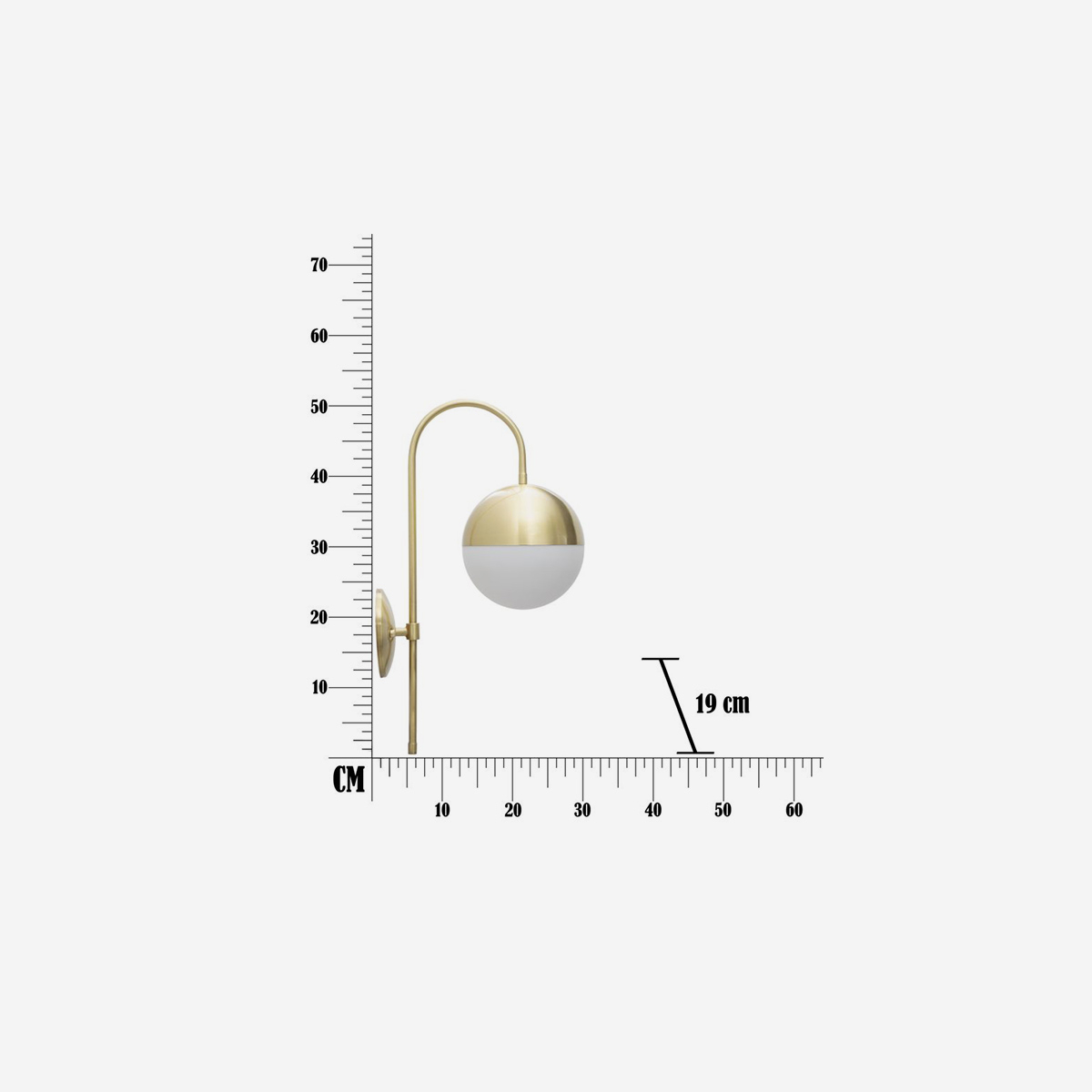 Arched Wall Sconce in Metal and Vetro Glamy Street — 3