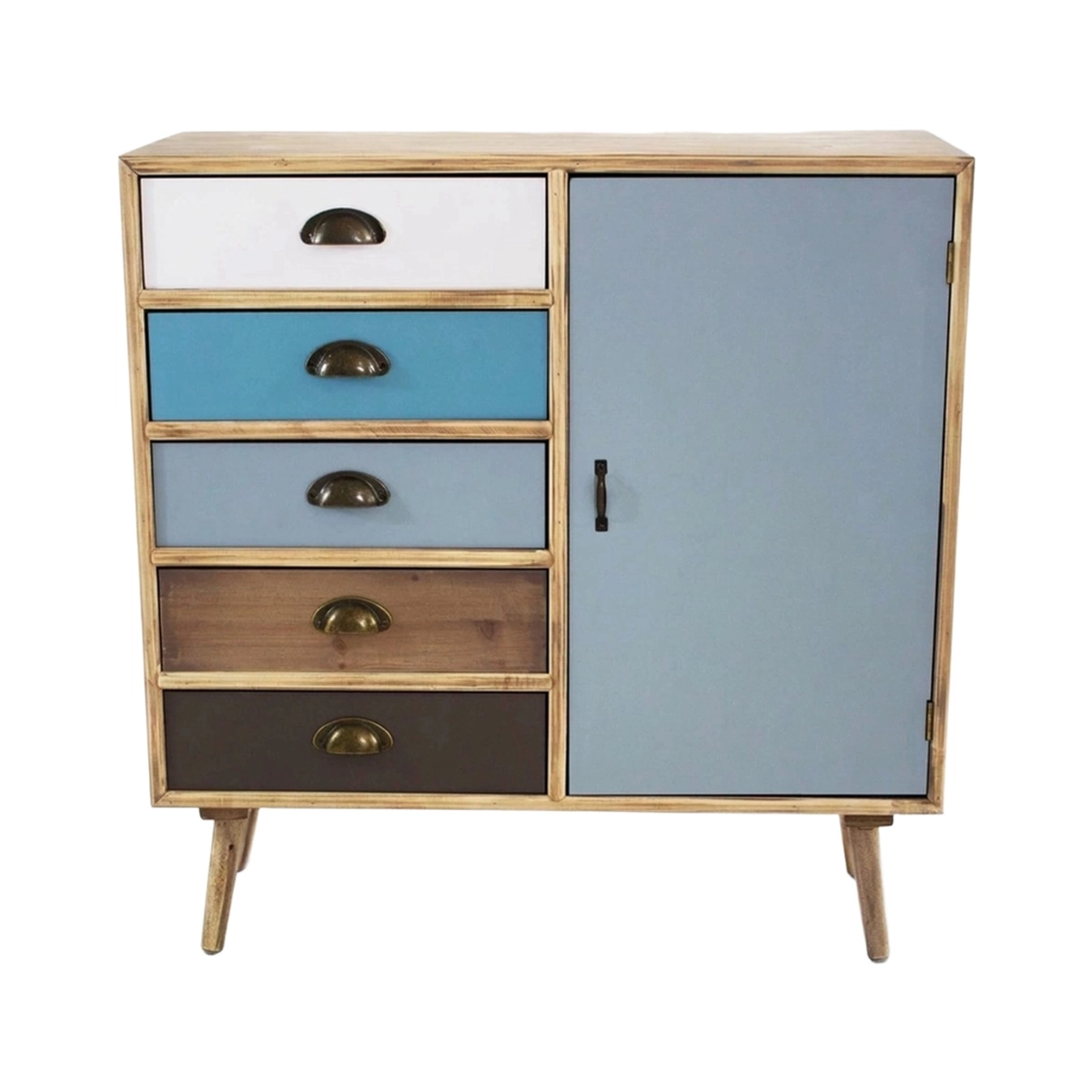 Levis Multi-Purpose Wooden Storage Cabinet with Door & Drawers — 6