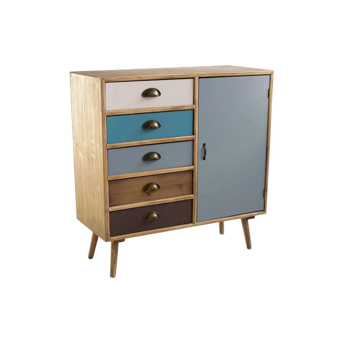 Levis Multi-Purpose Wooden Storage Cabinet with Door & Drawers — 1